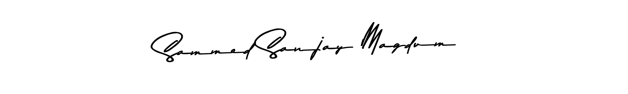 Use a signature maker to create a handwritten signature online. With this signature software, you can design (Asem Kandis PERSONAL USE) your own signature for name Sammed Sanjay Magdum. Sammed Sanjay Magdum signature style 9 images and pictures png