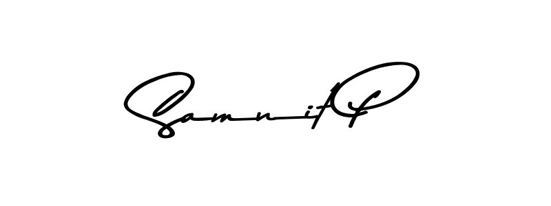 if you are searching for the best signature style for your name Samnit P. so please give up your signature search. here we have designed multiple signature styles  using Asem Kandis PERSONAL USE. Samnit P signature style 9 images and pictures png