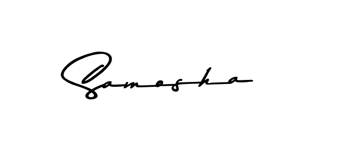 Design your own signature with our free online signature maker. With this signature software, you can create a handwritten (Asem Kandis PERSONAL USE) signature for name Samosha. Samosha signature style 9 images and pictures png