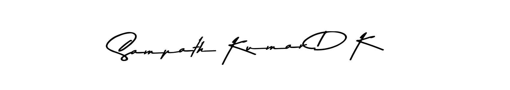 This is the best signature style for the Sampath Kumar D K name. Also you like these signature font (Asem Kandis PERSONAL USE). Mix name signature. Sampath Kumar D K signature style 9 images and pictures png