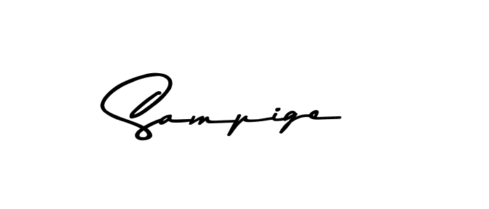 Use a signature maker to create a handwritten signature online. With this signature software, you can design (Asem Kandis PERSONAL USE) your own signature for name Sampige. Sampige signature style 9 images and pictures png