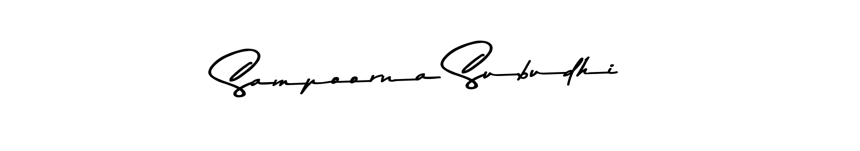 Design your own signature with our free online signature maker. With this signature software, you can create a handwritten (Asem Kandis PERSONAL USE) signature for name Sampoorna Subudhi. Sampoorna Subudhi signature style 9 images and pictures png