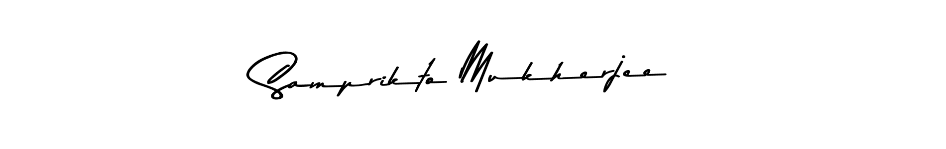 Design your own signature with our free online signature maker. With this signature software, you can create a handwritten (Asem Kandis PERSONAL USE) signature for name Samprikto Mukherjee. Samprikto Mukherjee signature style 9 images and pictures png