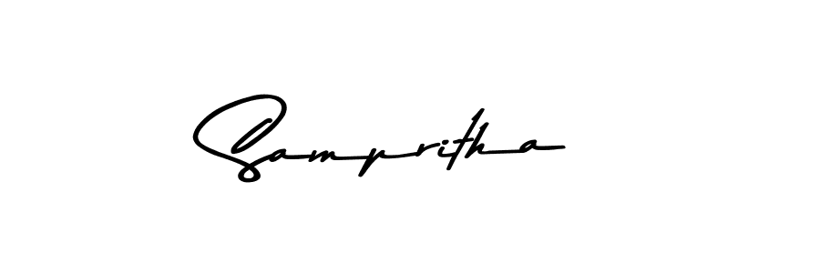 Make a beautiful signature design for name Sampritha. With this signature (Asem Kandis PERSONAL USE) style, you can create a handwritten signature for free. Sampritha signature style 9 images and pictures png
