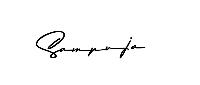 Create a beautiful signature design for name Sampuja. With this signature (Asem Kandis PERSONAL USE) fonts, you can make a handwritten signature for free. Sampuja signature style 9 images and pictures png