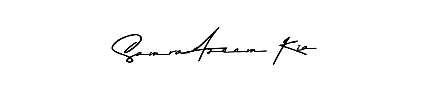 Design your own signature with our free online signature maker. With this signature software, you can create a handwritten (Asem Kandis PERSONAL USE) signature for name Samra Azeem Kia. Samra Azeem Kia signature style 9 images and pictures png