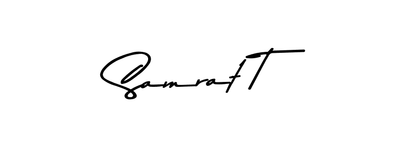 You should practise on your own different ways (Asem Kandis PERSONAL USE) to write your name (Samrat T) in signature. don't let someone else do it for you. Samrat T signature style 9 images and pictures png