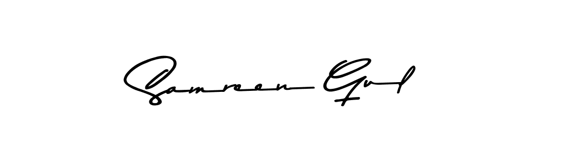 Make a beautiful signature design for name Samreen Gul. Use this online signature maker to create a handwritten signature for free. Samreen Gul signature style 9 images and pictures png