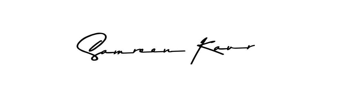 How to make Samreen Kaur signature? Asem Kandis PERSONAL USE is a professional autograph style. Create handwritten signature for Samreen Kaur name. Samreen Kaur signature style 9 images and pictures png