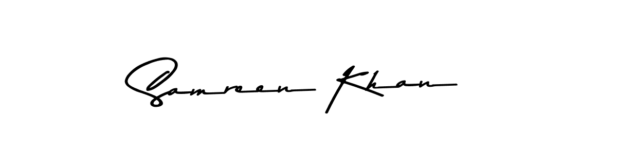 Also You can easily find your signature by using the search form. We will create Samreen Khan name handwritten signature images for you free of cost using Asem Kandis PERSONAL USE sign style. Samreen Khan signature style 9 images and pictures png