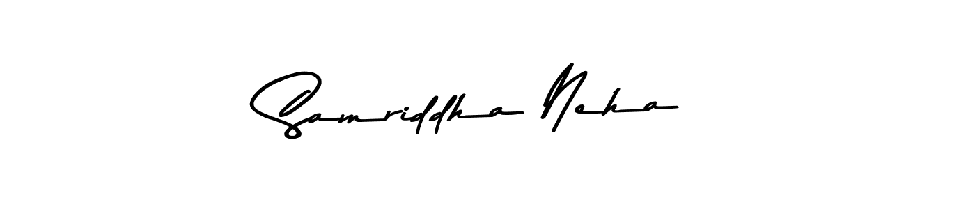 Use a signature maker to create a handwritten signature online. With this signature software, you can design (Asem Kandis PERSONAL USE) your own signature for name Samriddha Neha. Samriddha Neha signature style 9 images and pictures png