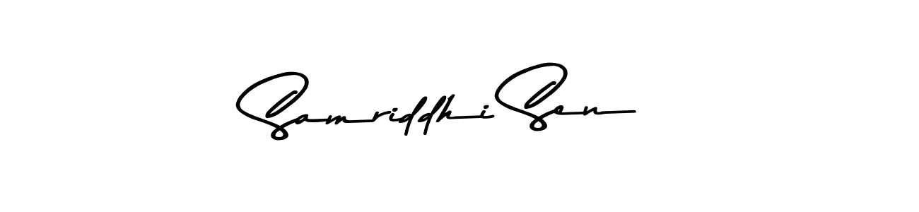 Create a beautiful signature design for name Samriddhi Sen. With this signature (Asem Kandis PERSONAL USE) fonts, you can make a handwritten signature for free. Samriddhi Sen signature style 9 images and pictures png