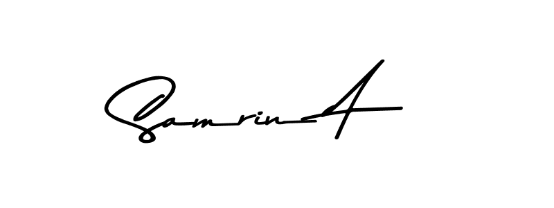 You can use this online signature creator to create a handwritten signature for the name Samrin A. This is the best online autograph maker. Samrin A signature style 9 images and pictures png