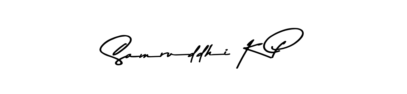 How to make Samruddhi K P signature? Asem Kandis PERSONAL USE is a professional autograph style. Create handwritten signature for Samruddhi K P name. Samruddhi K P signature style 9 images and pictures png