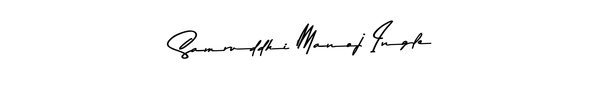 Samruddhi Manoj Ingle stylish signature style. Best Handwritten Sign (Asem Kandis PERSONAL USE) for my name. Handwritten Signature Collection Ideas for my name Samruddhi Manoj Ingle. Samruddhi Manoj Ingle signature style 9 images and pictures png