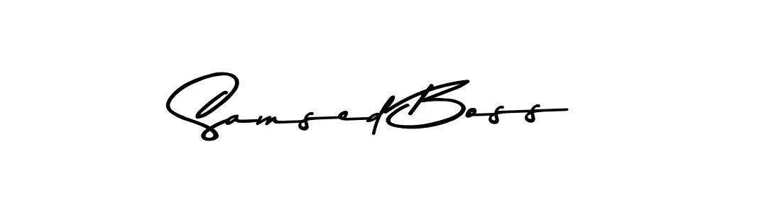 How to make Samsed Boss name signature. Use Asem Kandis PERSONAL USE style for creating short signs online. This is the latest handwritten sign. Samsed Boss signature style 9 images and pictures png