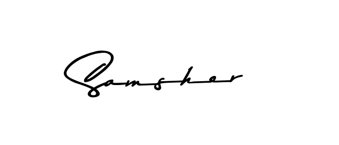 Create a beautiful signature design for name Samsher. With this signature (Asem Kandis PERSONAL USE) fonts, you can make a handwritten signature for free. Samsher signature style 9 images and pictures png