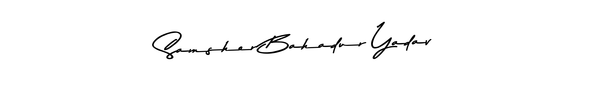 You can use this online signature creator to create a handwritten signature for the name Samsher Bahadur Yadav. This is the best online autograph maker. Samsher Bahadur Yadav signature style 9 images and pictures png