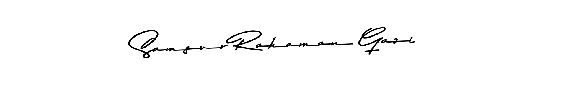 Design your own signature with our free online signature maker. With this signature software, you can create a handwritten (Asem Kandis PERSONAL USE) signature for name Samsur Rahaman Gazi. Samsur Rahaman Gazi signature style 9 images and pictures png