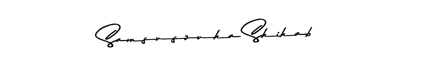 Design your own signature with our free online signature maker. With this signature software, you can create a handwritten (Asem Kandis PERSONAL USE) signature for name Samsuszuha Shihab. Samsuszuha Shihab signature style 9 images and pictures png