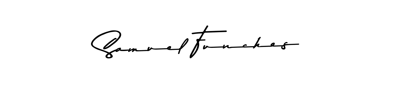 Create a beautiful signature design for name Samuel Funches. With this signature (Asem Kandis PERSONAL USE) fonts, you can make a handwritten signature for free. Samuel Funches signature style 9 images and pictures png
