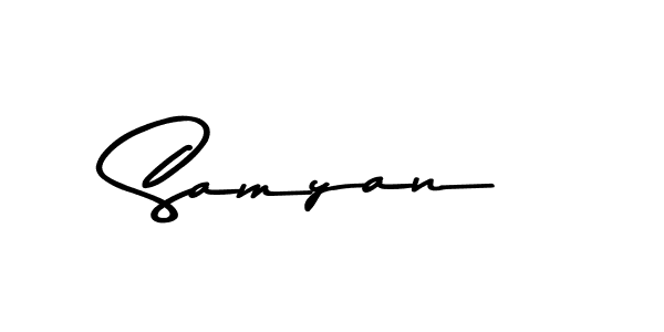 Design your own signature with our free online signature maker. With this signature software, you can create a handwritten (Asem Kandis PERSONAL USE) signature for name Samyan. Samyan signature style 9 images and pictures png