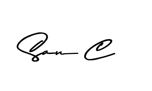 Also we have San C name is the best signature style. Create professional handwritten signature collection using Asem Kandis PERSONAL USE autograph style. San C signature style 9 images and pictures png