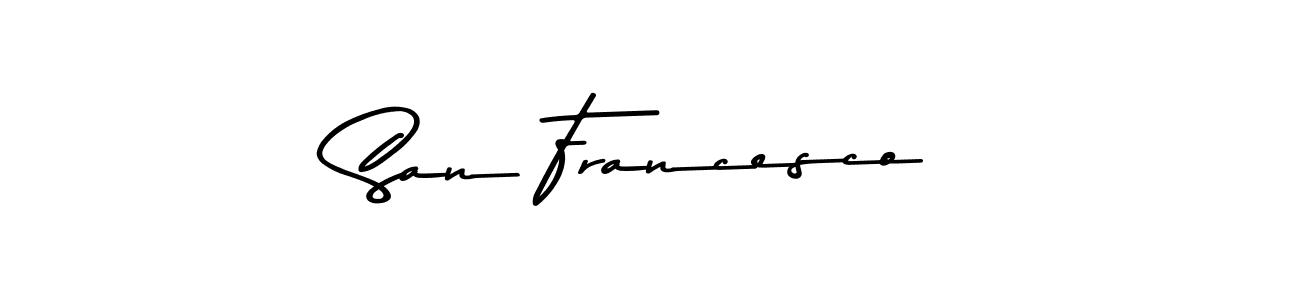 Asem Kandis PERSONAL USE is a professional signature style that is perfect for those who want to add a touch of class to their signature. It is also a great choice for those who want to make their signature more unique. Get San Francesco name to fancy signature for free. San Francesco signature style 9 images and pictures png