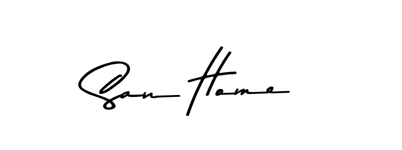 Design your own signature with our free online signature maker. With this signature software, you can create a handwritten (Asem Kandis PERSONAL USE) signature for name San Home. San Home signature style 9 images and pictures png