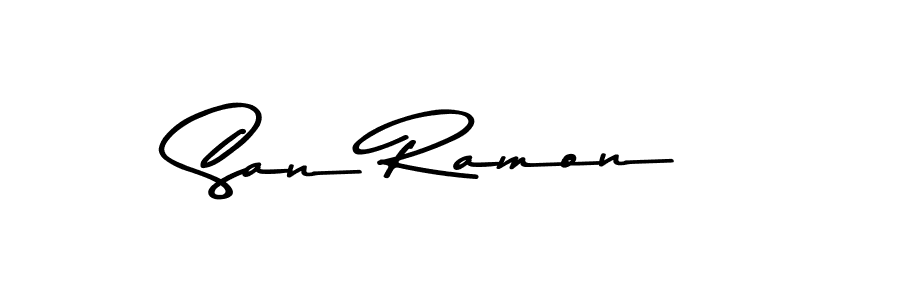 Create a beautiful signature design for name San Ramon. With this signature (Asem Kandis PERSONAL USE) fonts, you can make a handwritten signature for free. San Ramon signature style 9 images and pictures png