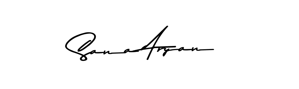 Design your own signature with our free online signature maker. With this signature software, you can create a handwritten (Asem Kandis PERSONAL USE) signature for name Sana Aryan. Sana Aryan signature style 9 images and pictures png