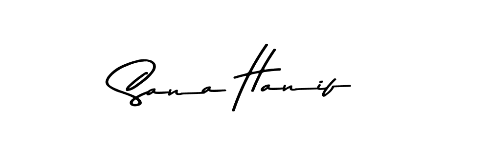 Make a beautiful signature design for name Sana Hanif. With this signature (Asem Kandis PERSONAL USE) style, you can create a handwritten signature for free. Sana Hanif signature style 9 images and pictures png