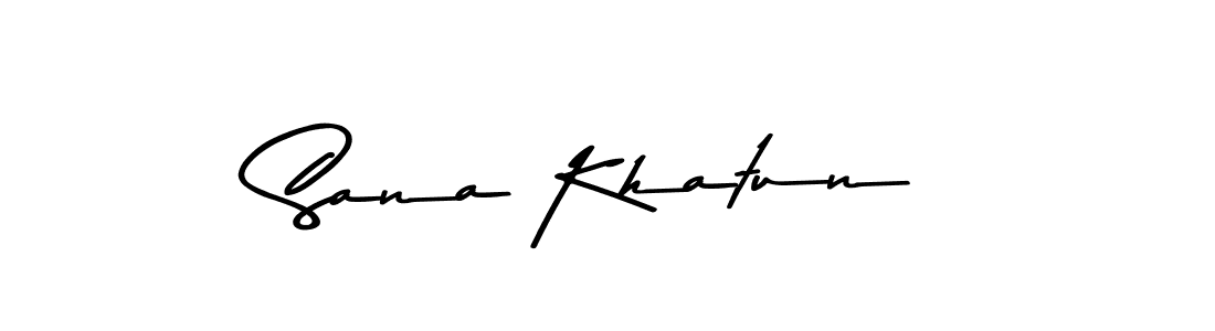 How to make Sana Khatun name signature. Use Asem Kandis PERSONAL USE style for creating short signs online. This is the latest handwritten sign. Sana Khatun signature style 9 images and pictures png