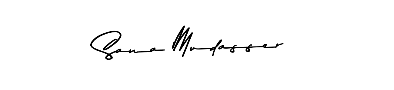 Create a beautiful signature design for name Sana Mudasser. With this signature (Asem Kandis PERSONAL USE) fonts, you can make a handwritten signature for free. Sana Mudasser signature style 9 images and pictures png