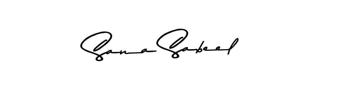 The best way (Asem Kandis PERSONAL USE) to make a short signature is to pick only two or three words in your name. The name Sana Sabeel include a total of six letters. For converting this name. Sana Sabeel signature style 9 images and pictures png