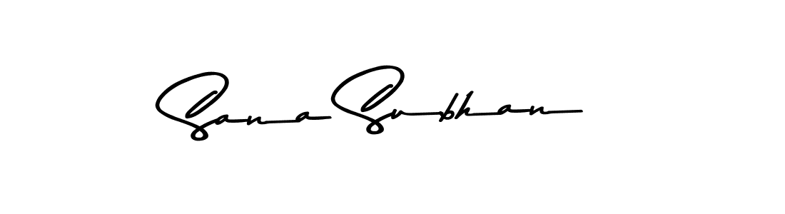 Sana Subhan stylish signature style. Best Handwritten Sign (Asem Kandis PERSONAL USE) for my name. Handwritten Signature Collection Ideas for my name Sana Subhan. Sana Subhan signature style 9 images and pictures png