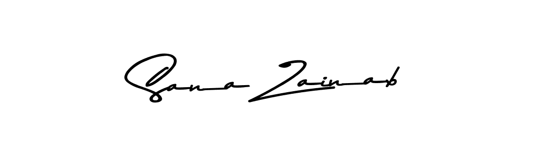 Sana Zainab stylish signature style. Best Handwritten Sign (Asem Kandis PERSONAL USE) for my name. Handwritten Signature Collection Ideas for my name Sana Zainab. Sana Zainab signature style 9 images and pictures png