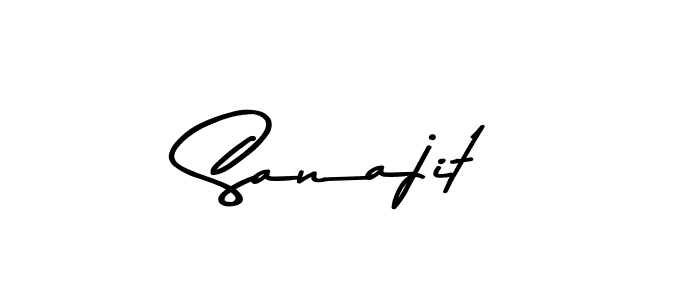 Make a beautiful signature design for name Sanajit. With this signature (Asem Kandis PERSONAL USE) style, you can create a handwritten signature for free. Sanajit signature style 9 images and pictures png