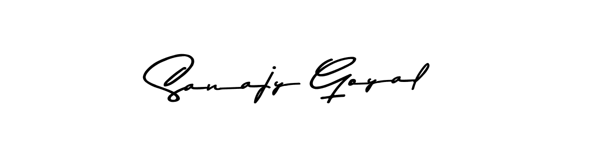 Create a beautiful signature design for name Sanajy Goyal. With this signature (Asem Kandis PERSONAL USE) fonts, you can make a handwritten signature for free. Sanajy Goyal signature style 9 images and pictures png
