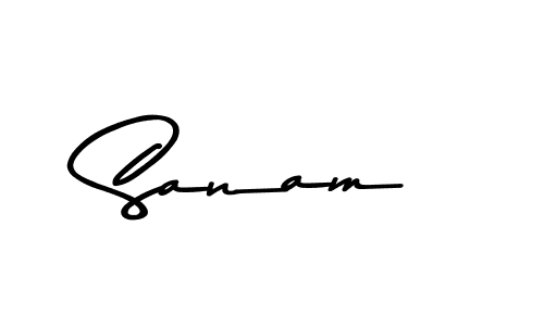 Make a beautiful signature design for name Sanam. With this signature (Asem Kandis PERSONAL USE) style, you can create a handwritten signature for free. Sanam signature style 9 images and pictures png