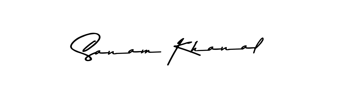 Create a beautiful signature design for name Sanam Khanal. With this signature (Asem Kandis PERSONAL USE) fonts, you can make a handwritten signature for free. Sanam Khanal signature style 9 images and pictures png