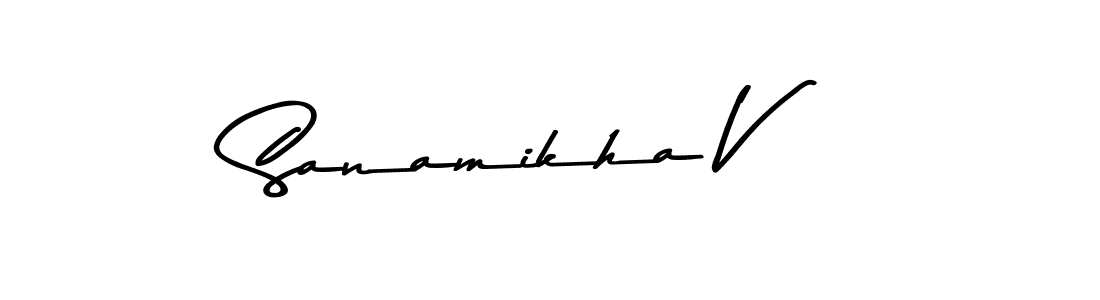 How to Draw Sanamikha V signature style? Asem Kandis PERSONAL USE is a latest design signature styles for name Sanamikha V. Sanamikha V signature style 9 images and pictures png