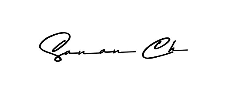 How to make Sanan Ch name signature. Use Asem Kandis PERSONAL USE style for creating short signs online. This is the latest handwritten sign. Sanan Ch signature style 9 images and pictures png