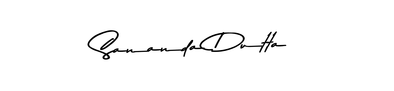 Create a beautiful signature design for name Sananda Dutta. With this signature (Asem Kandis PERSONAL USE) fonts, you can make a handwritten signature for free. Sananda Dutta signature style 9 images and pictures png