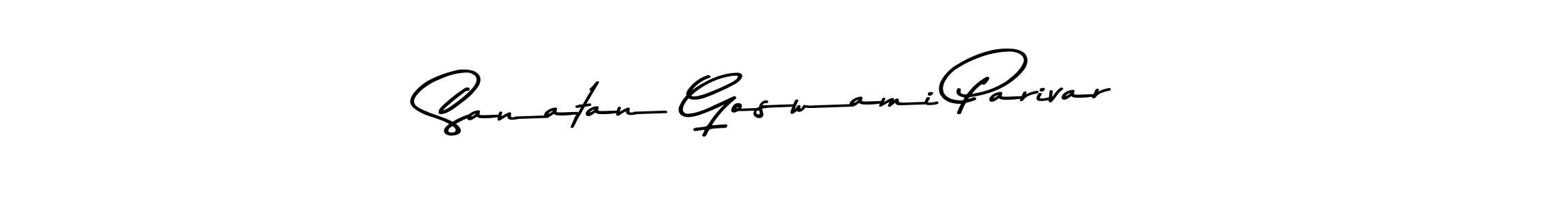 Create a beautiful signature design for name Sanatan Goswami Parivar. With this signature (Asem Kandis PERSONAL USE) fonts, you can make a handwritten signature for free. Sanatan Goswami Parivar signature style 9 images and pictures png