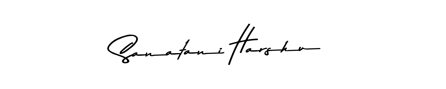 Create a beautiful signature design for name Sanatani Harshu. With this signature (Asem Kandis PERSONAL USE) fonts, you can make a handwritten signature for free. Sanatani Harshu signature style 9 images and pictures png