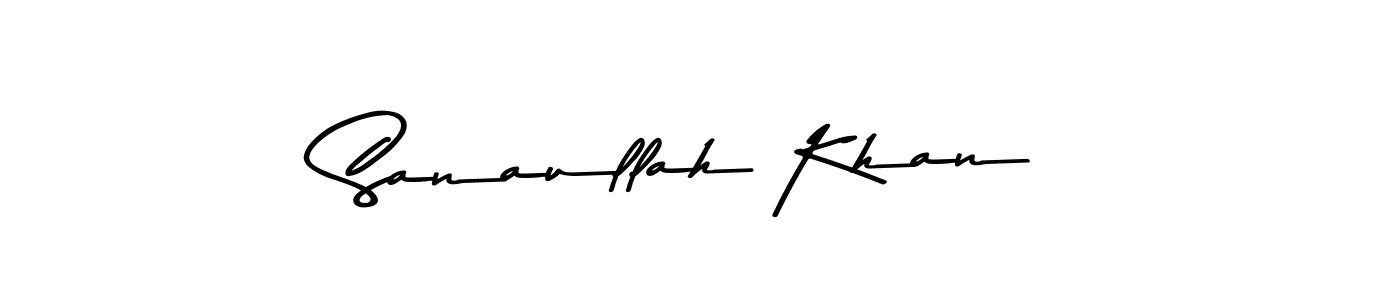 Use a signature maker to create a handwritten signature online. With this signature software, you can design (Asem Kandis PERSONAL USE) your own signature for name Sanaullah Khan. Sanaullah Khan signature style 9 images and pictures png