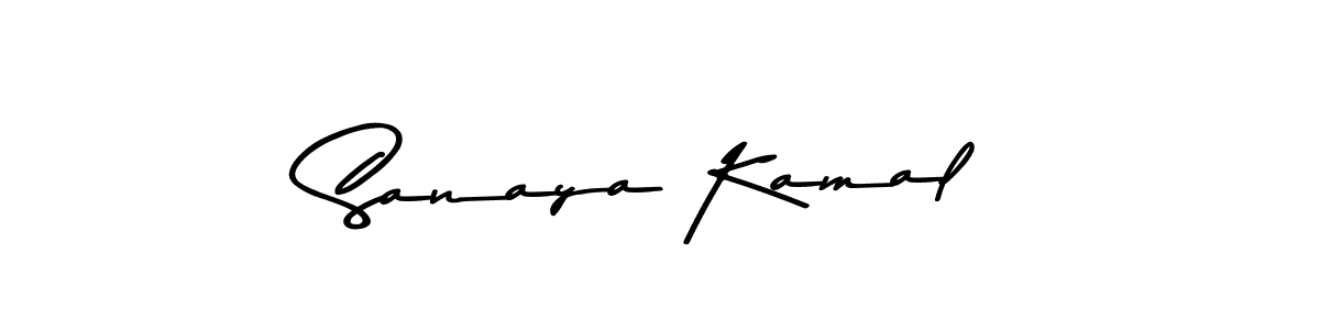 Make a beautiful signature design for name Sanaya Kamal. With this signature (Asem Kandis PERSONAL USE) style, you can create a handwritten signature for free. Sanaya Kamal signature style 9 images and pictures png