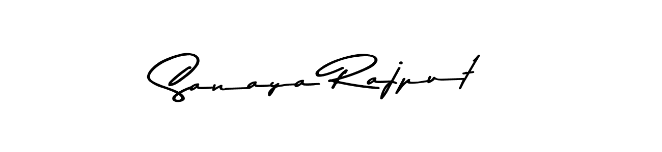 Make a beautiful signature design for name Sanaya Rajput. With this signature (Asem Kandis PERSONAL USE) style, you can create a handwritten signature for free. Sanaya Rajput signature style 9 images and pictures png