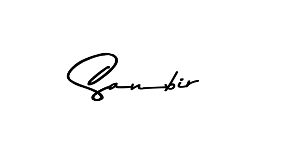 Use a signature maker to create a handwritten signature online. With this signature software, you can design (Asem Kandis PERSONAL USE) your own signature for name Sanbir. Sanbir signature style 9 images and pictures png